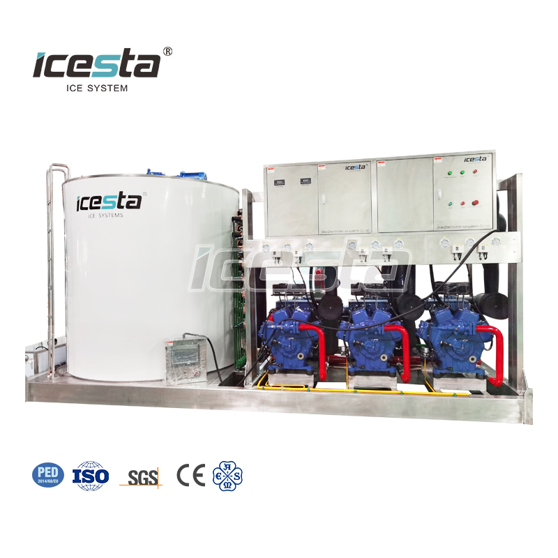 Stainless steel industrial flake ice machine ICESTA Customized energy-saving High Productivity Long Service Life 15 20 25 30 Ton $40000-$78000