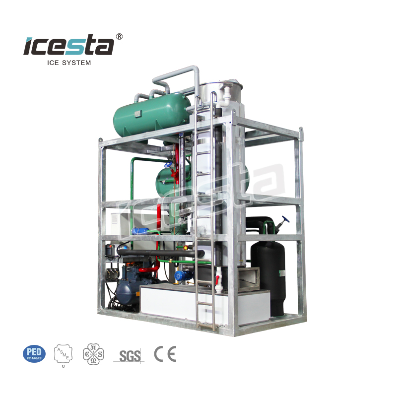 Tube ice machine 15 ton industrial ICESTA automatic high relible edible tube ice water cooling Long Service Life US$42000 - $50000