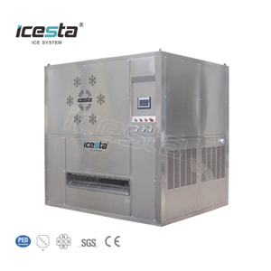 ICESTA 3 Ton Industrial PLC Control Stainless Steel Plate Ice Machine