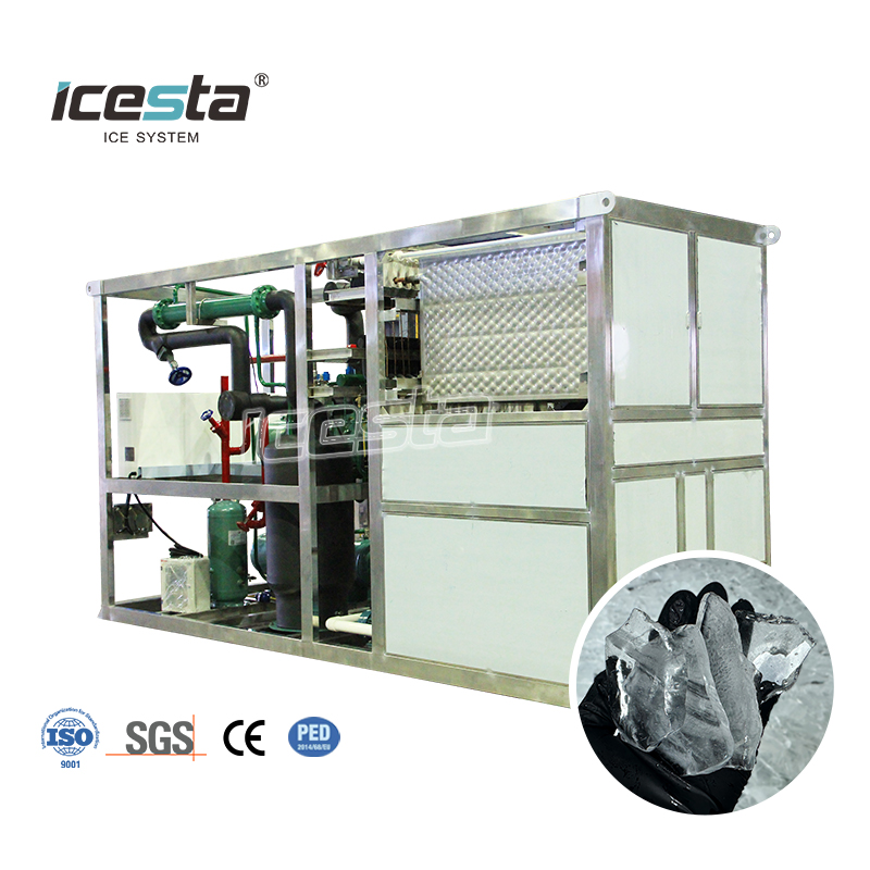 ICESTA Customizable 1-12 Tons Industrial Plate Ice Making Machine