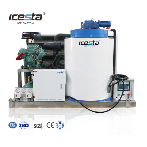ICESTA 5t 10t 15 Ton Per Day Industrial Flake Ice Machine