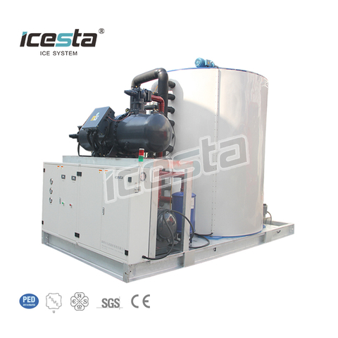 ICESTA 20 Ton Industrial Flake Ice Machine with Famous Compressor
